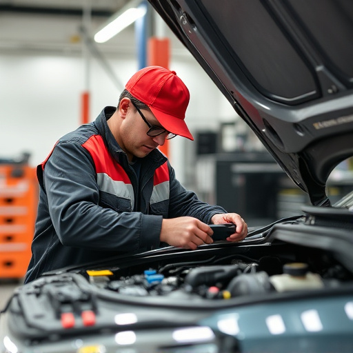 auto technician working