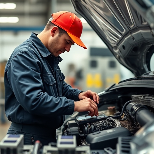 auto technician working