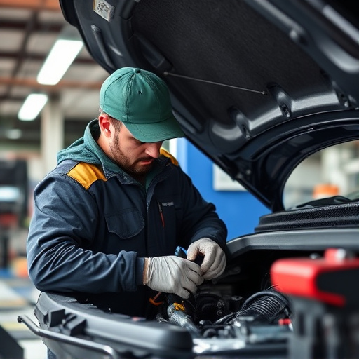 auto technician working