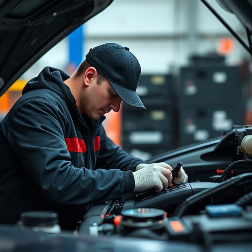 auto technician working