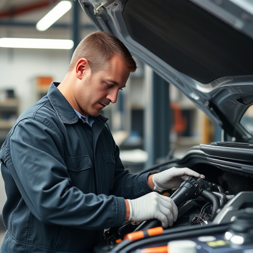 auto technician working