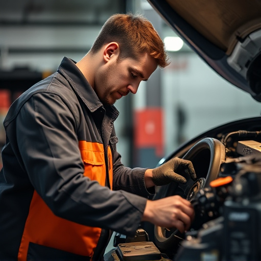 auto technician working