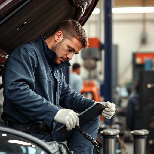 auto technician working