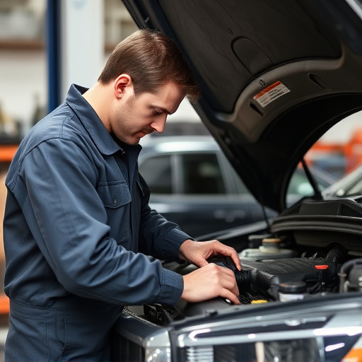 auto technician working