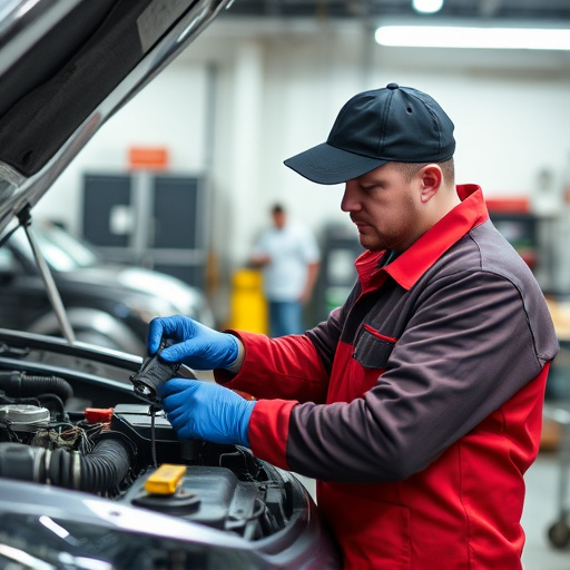 auto technician working