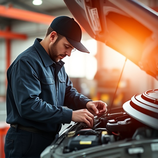 auto technician working