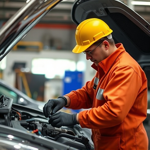 auto technician working