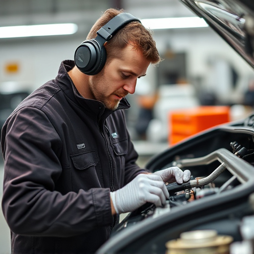 auto technician working