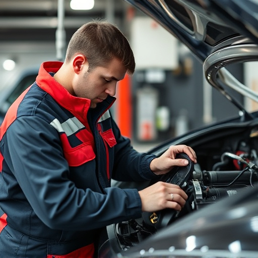 auto technician working