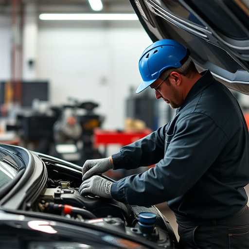 auto technician working