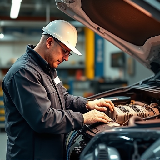 auto technician working