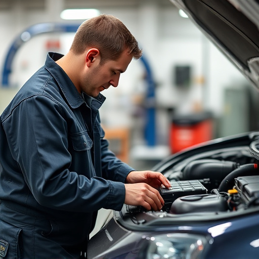 auto technician working