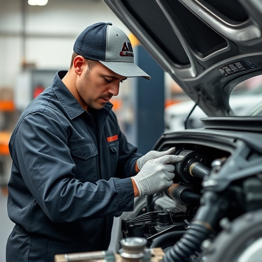 auto technician working