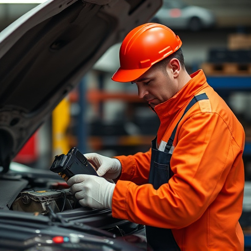 auto technician working