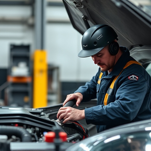 auto technician working