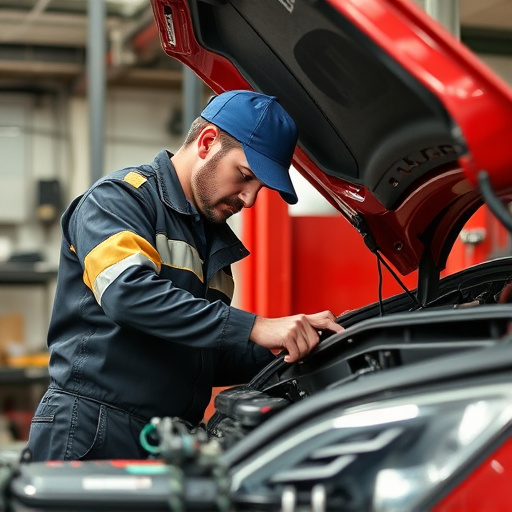 auto technician working