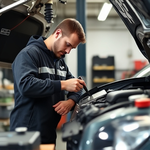 auto technician working