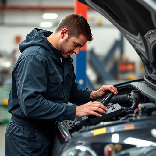 auto technician working