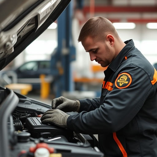 auto technician working