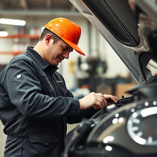 auto technician working
