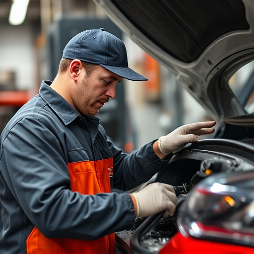 auto technician working
