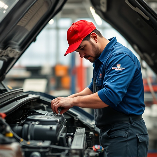 auto technician working