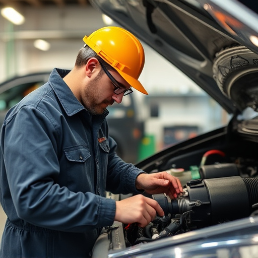 auto technician working