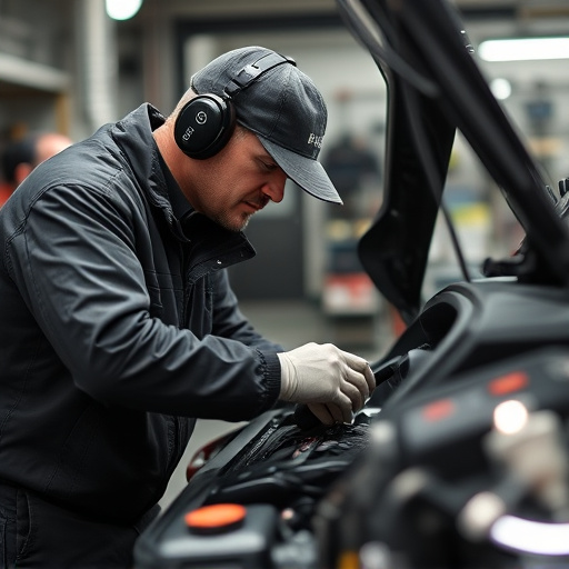 auto technician working