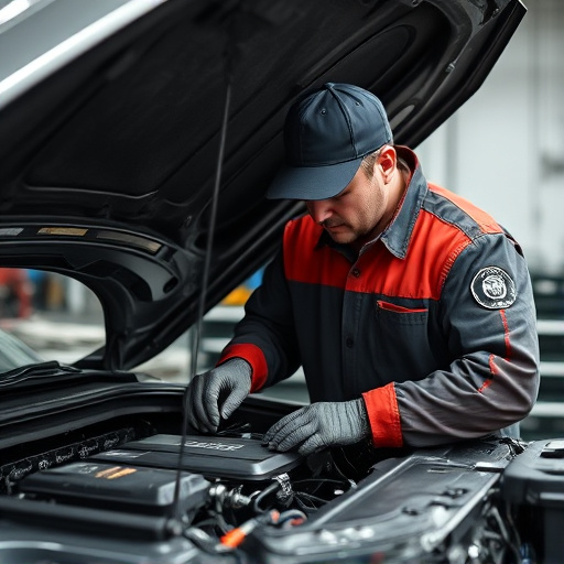 auto technician working