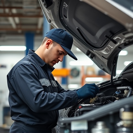 auto technician working