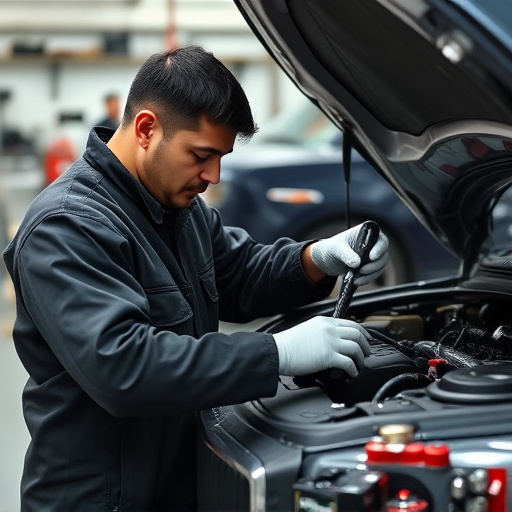 auto technician working