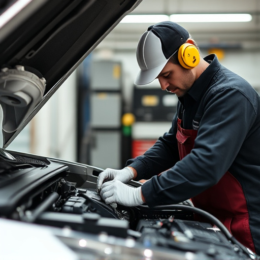 auto technician working
