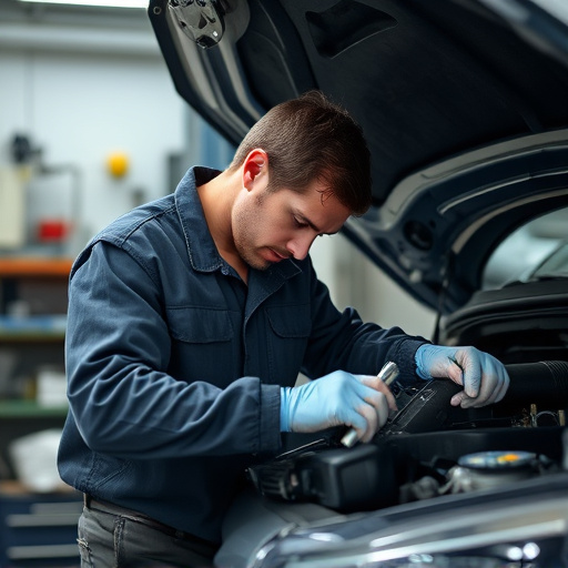 auto technician working