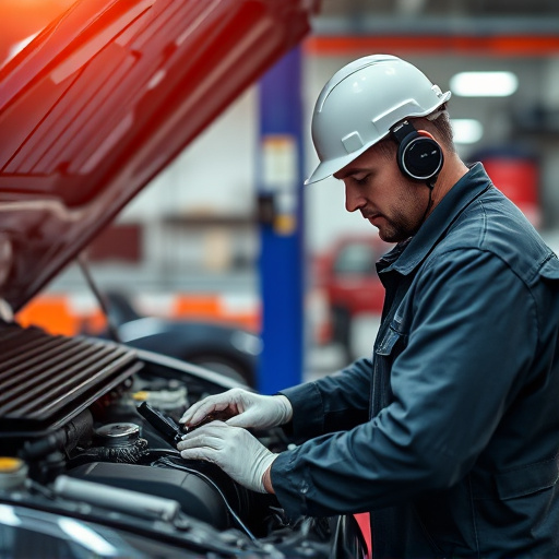 auto technician working