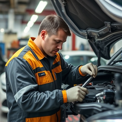 auto technician working