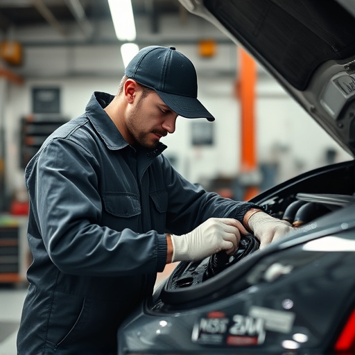 auto technician working