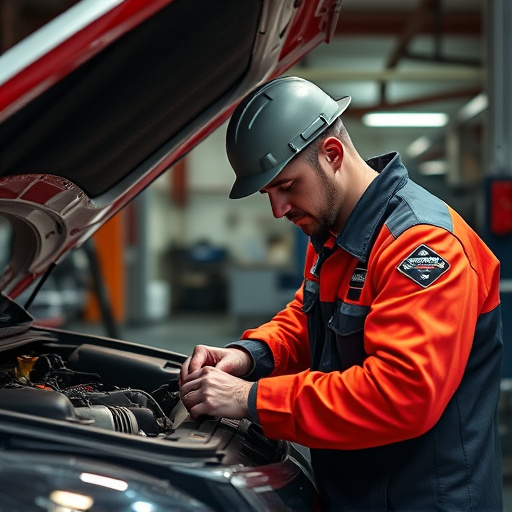 auto technician working