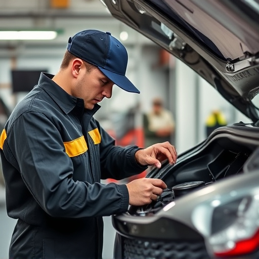 auto technician working