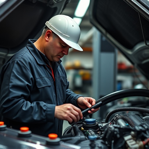 auto technician working