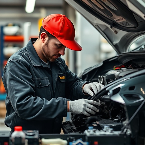 auto technician working