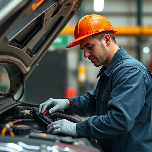 auto technician working