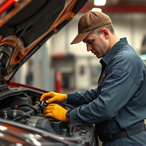 auto technician working