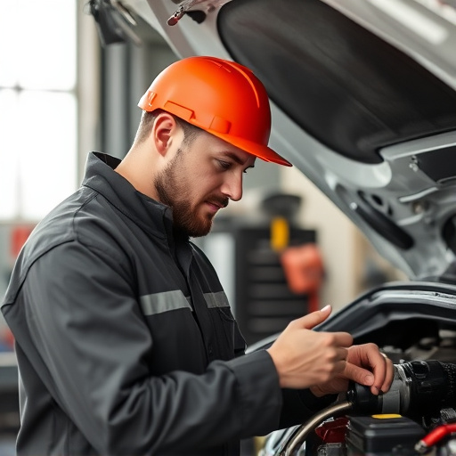 auto technician working