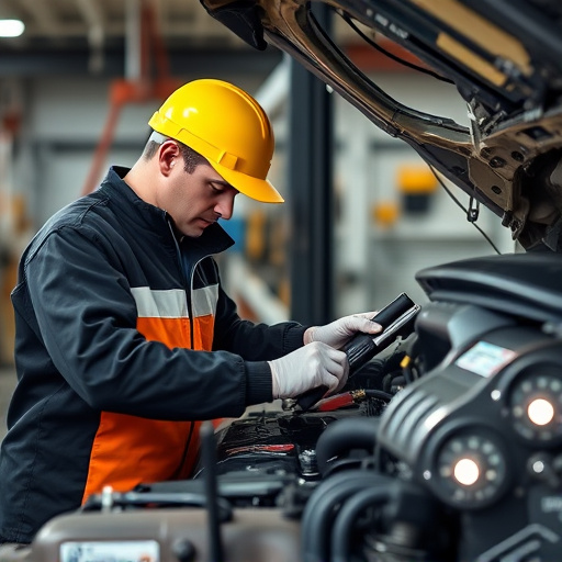 auto technician working