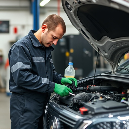 auto technician working