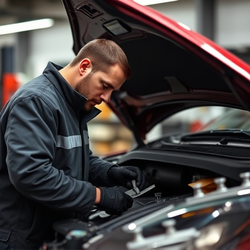 auto technician working