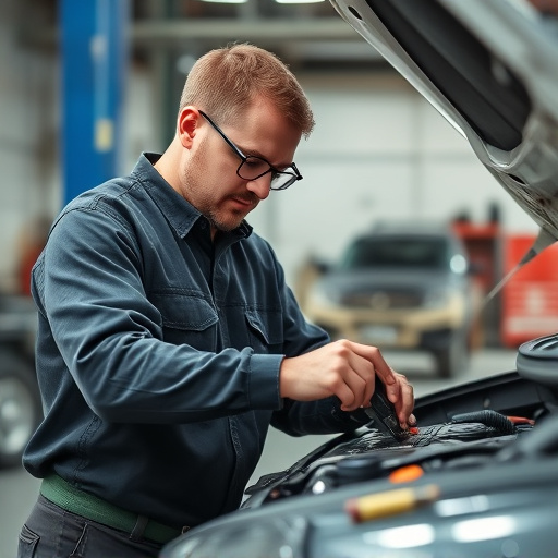 auto technician working