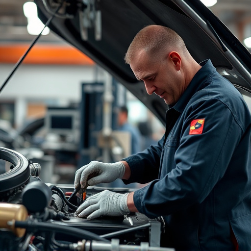auto technician working