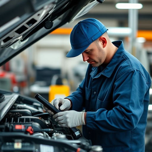 auto technician working
