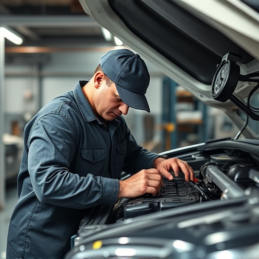 auto technician working
